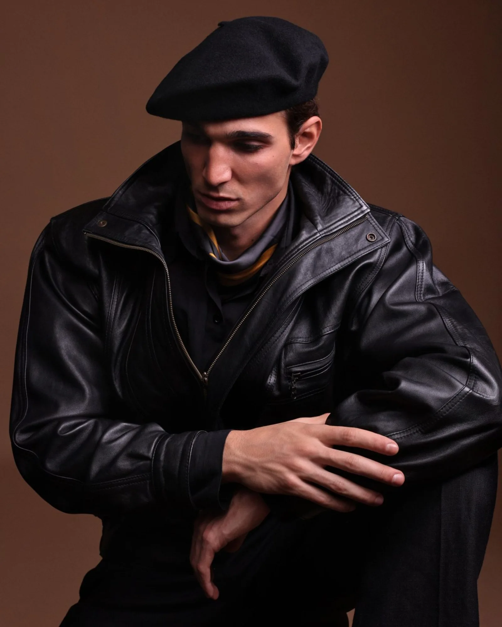 Hrapović black felt hat photographed in profile